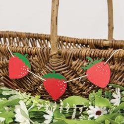 Wooden Strawberry Mini Garland
