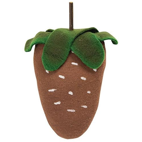 Primitive Painted Stuffed Strawberry 5.25"