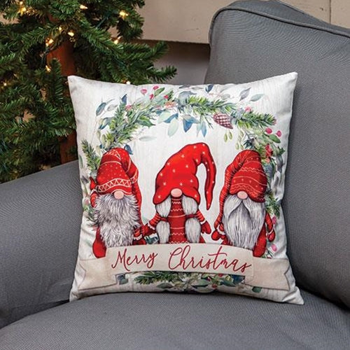 Merry Christmas Gnomes Pillow