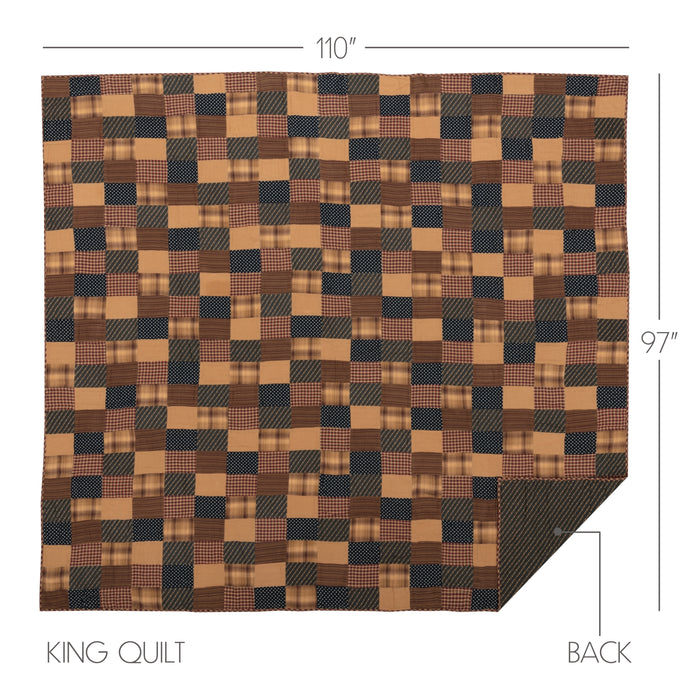 Patriotic Patch King Quilt 110Wx97L