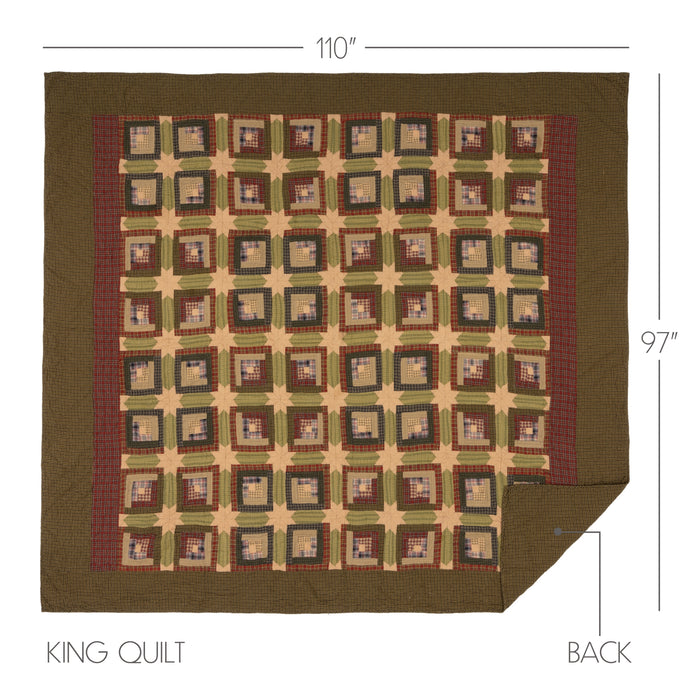 Tea Cabin King Quilt 110Wx97L