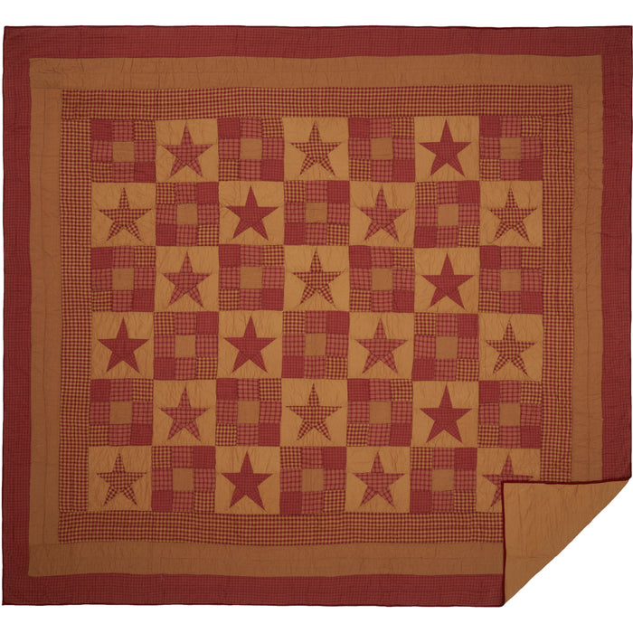 Ninepatch Star Luxury King Quilt 120Wx105L