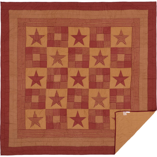 Ninepatch Star Queen Quilt 90Wx90L