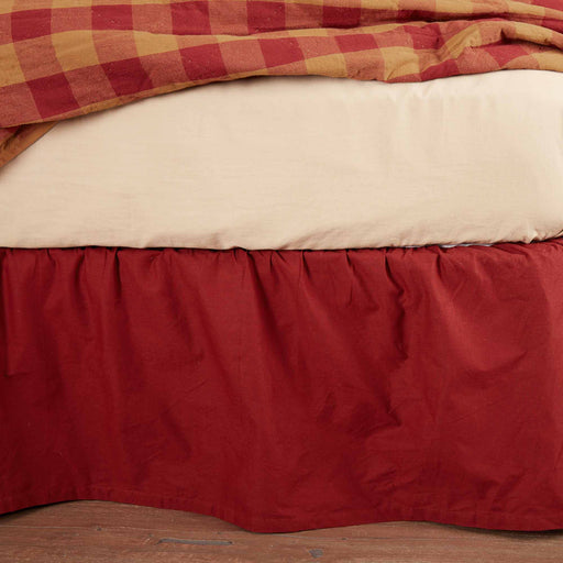 Solid Burgundy Twin Bed Skirt 39x76x16