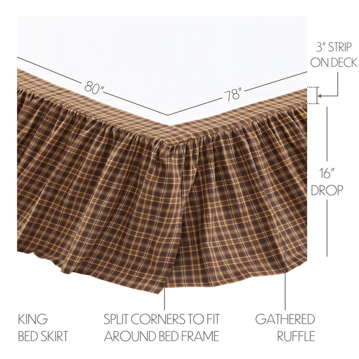 Prescott King Bed Skirt 78x80x16