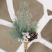 White Glittered Berry and Pinecone Pine Spray