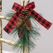 Hanging Pine Spray w/ Buffalo Check Bow