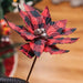 Buffalo Check Jingle Bell Poinsetta Stem 7"