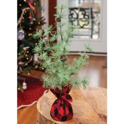 Buffalo Check Sparkle Pine Tree 18"