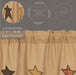 Stratton Burlap Applique Star Short Panel Set of 2 63x36