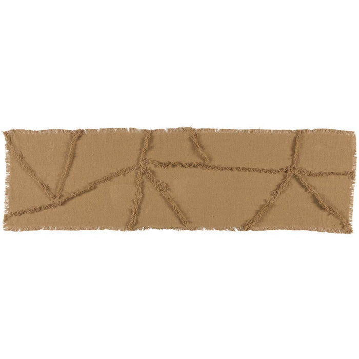 Burlap Natural Reverse Seam Patch Runner 13x48