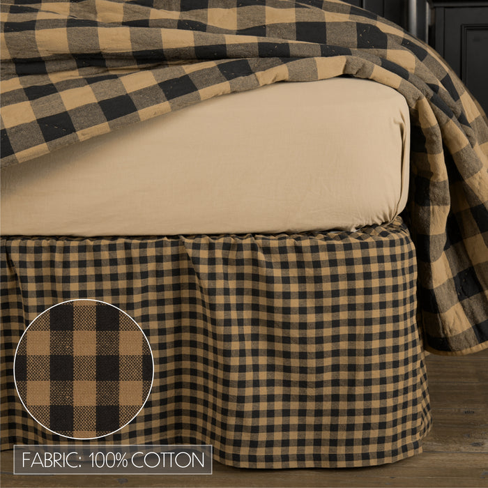 Black Check Queen Bed Skirt 60x80x16