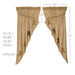 Stratton Burlap Applique Star Prairie Short Panel Set-2 63x36x18