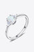 Contrast 925 Sterling Silver Opal Ring Transparent