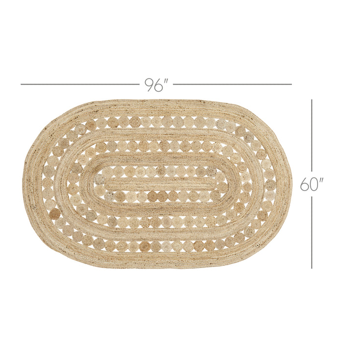 Celeste Jute Rug Oval 60x96