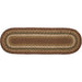 Tea Cabin Jute Stair Tread Oval Latex 8.5x27