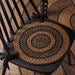 Black & Tan Jute Chair Pad 15 inch Diameter Set of 6