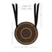 Black & Tan Jute Chair Pad 15 inch Diameter Set of 6