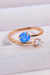 Opal and Zircon Open Ring Rose Gold One Size