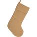 Festive Natural Burlap Stocking 11x20