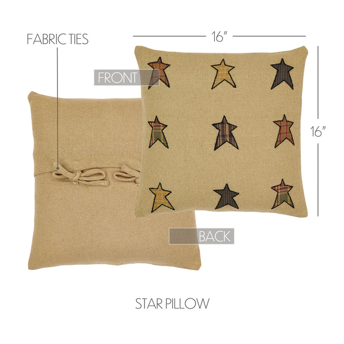 Stratton Applique Star Pillow 16x16