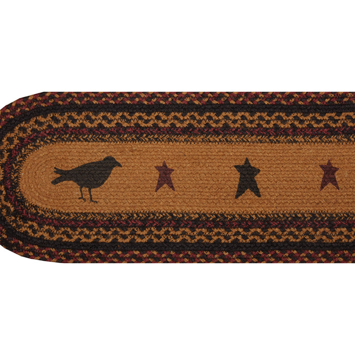 Heritage Farms Crow Jute Stair Tread Oval Latex 8.5x27