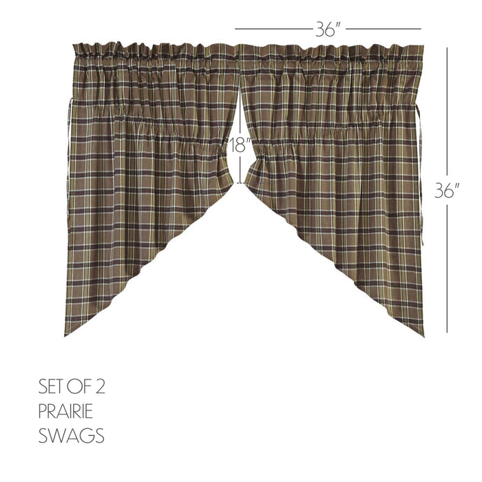 Wyatt Prairie Swag Set of 2 36x36x18