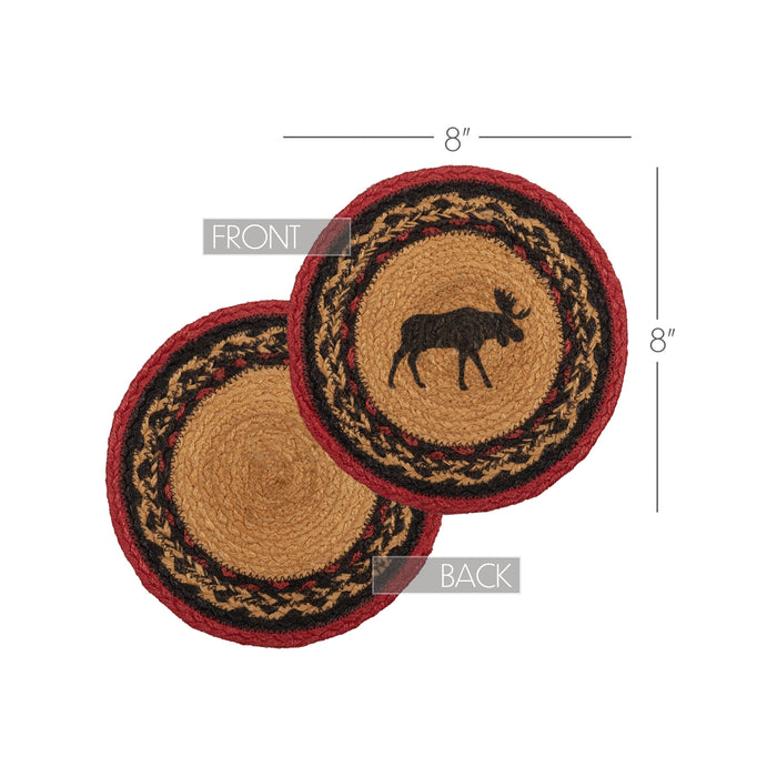 Cumberland Stenciled Moose Jute Trivet 8