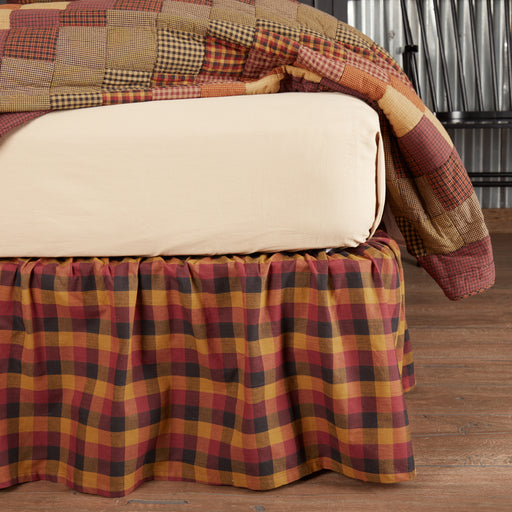 Heritage Farms Primitive Check Queen Bed Skirt 60x80x16