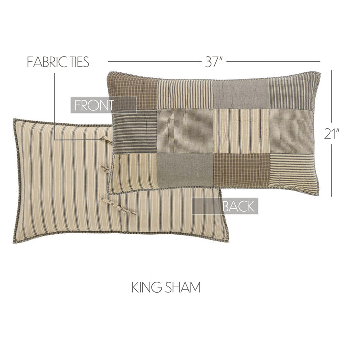 Sawyer Mill Charcoal King Sham 21x37