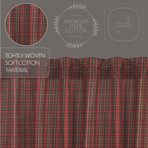 Tartan Red Plaid Valance 16x60