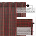 Tartan Red Plaid Valance 16x60