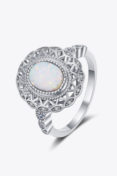 Feeling The Love 925 Sterling Silver Opal Ring Opal