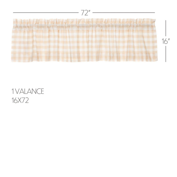 Annie Buffalo Tan Check Valance 16x72