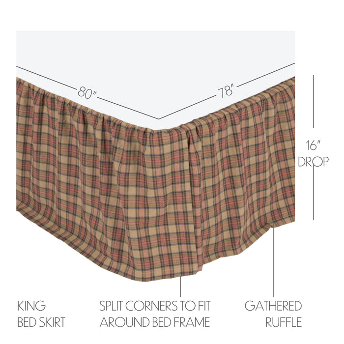 Crosswoods King Bed Skirt 78x80x16