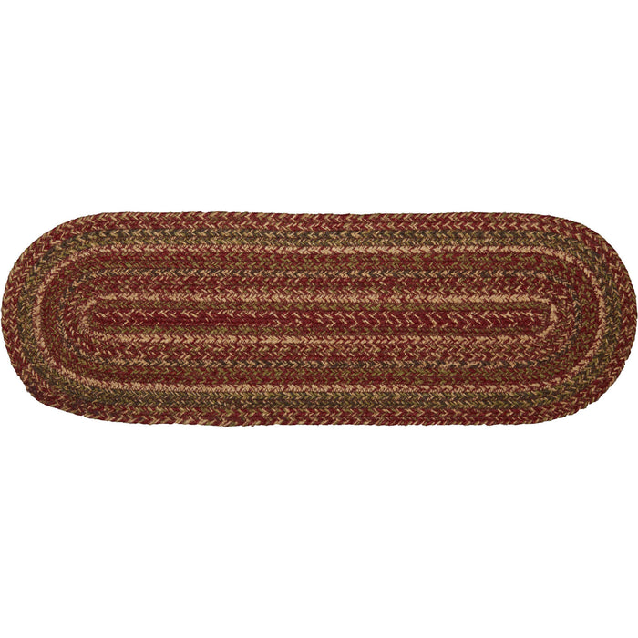 Cider Mill Jute Stair Tread Oval Latex 8.5x27