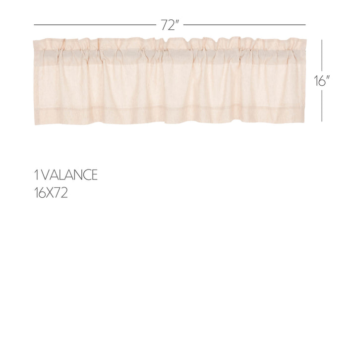 Simple Life Flax Natural Valance 16x72