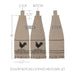 Sawyer Mill Charcoal Poultry Button Loop Kitchen Towel Set of 2