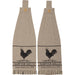 Sawyer Mill Charcoal Poultry Button Loop Kitchen Towel Set of 2