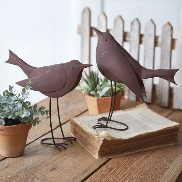 Set of Two Oversized Songbirds