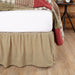 Prairie Winds Green Ticking Stripe King Bed Skirt 78x80x16