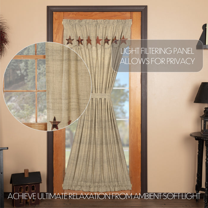 Abilene Star Door Panel with Attached Valance 72x40