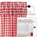 Annie Buffalo Red Check Ruffled Short Panel Set of 2 63x36