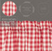 Annie Buffalo Red Check Prairie Short Panel Set of 2 63x36x18