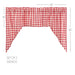 Annie Buffalo Red Check Swag Set of 2 36x36x16