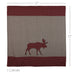 Cumberland Moose Applique Shower Curtain 72x72