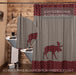 Cumberland Moose Applique Shower Curtain 72x72