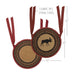 Cumberland Moose Applique Jute Chair Pad 15 inch Diameter Set of 6