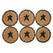 Kettle Grove Jute Coaster Stencil Star Set of 6