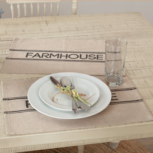 Sawyer Mill Charcoal Farmhouse Placemat Set of 6 12x18